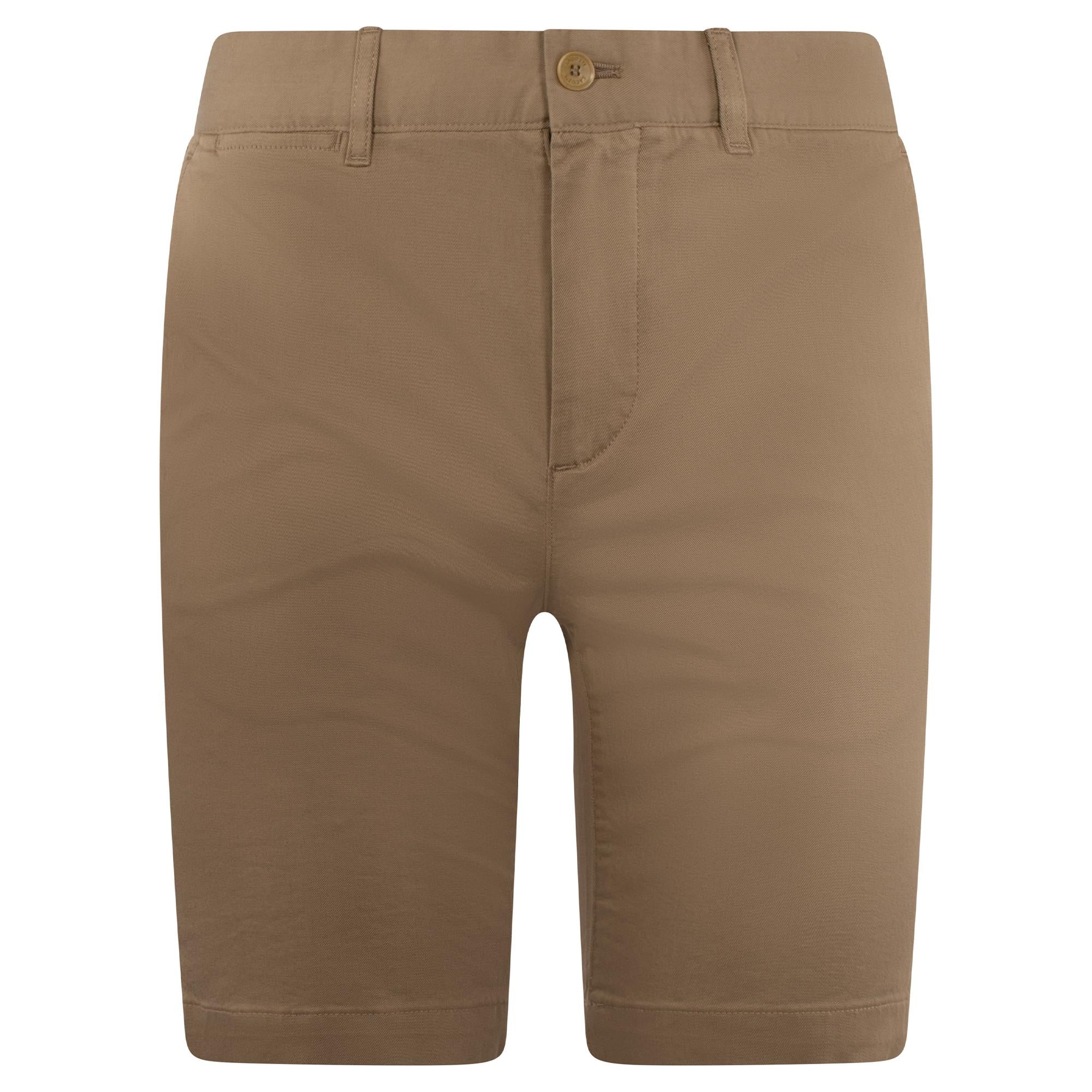 Lacoste Mens Slim Fit Cotton Chino Shorts Beige